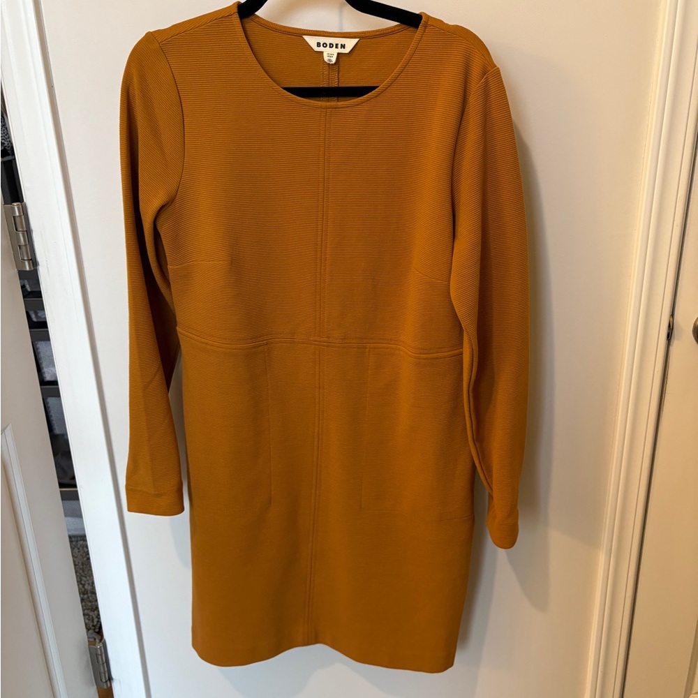 Boden Mustard Yellow Dress